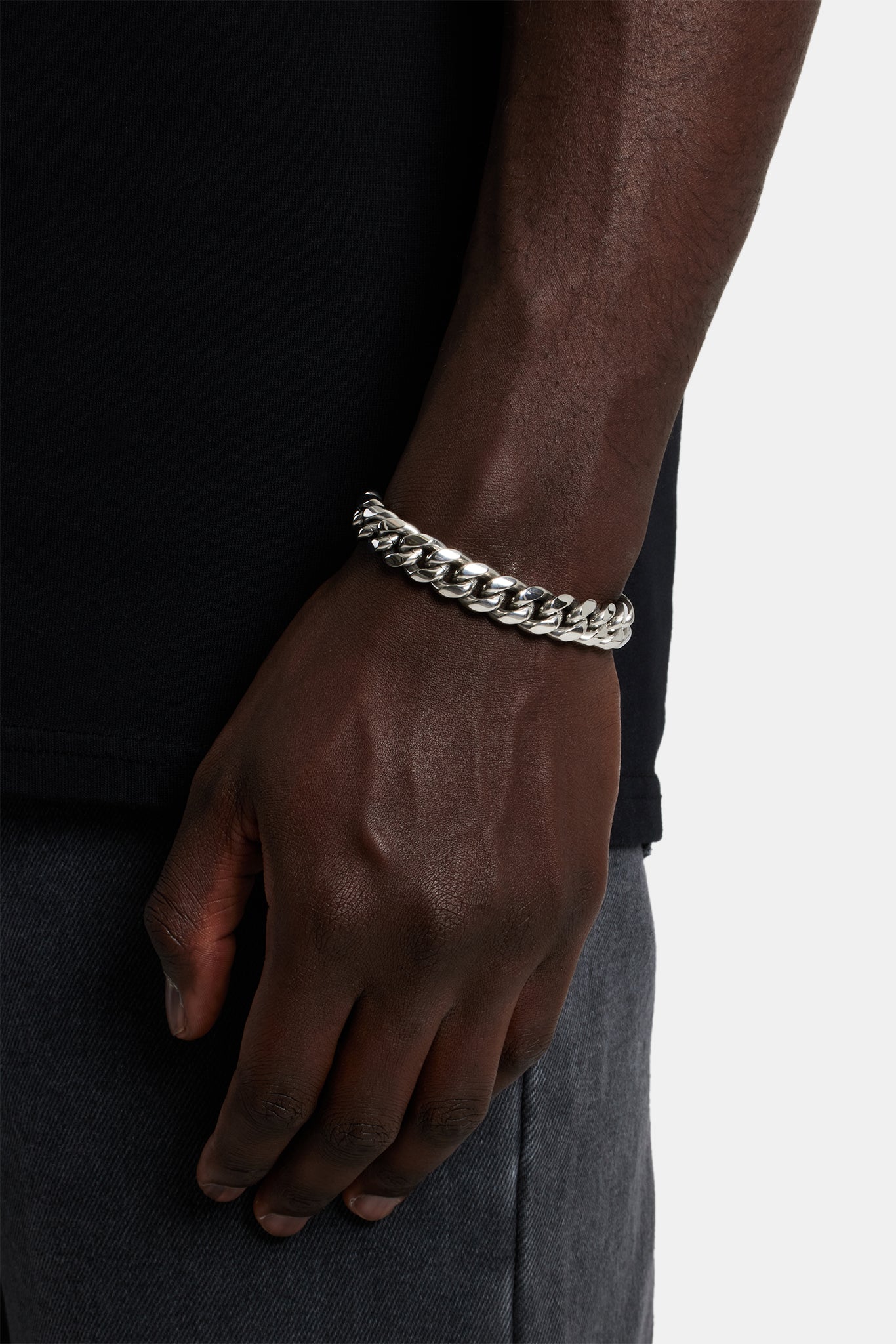 Thick 18mm Stainless Steel Miami Cuban Link Bracelet – Solid, Anti-Tarnish, Silver