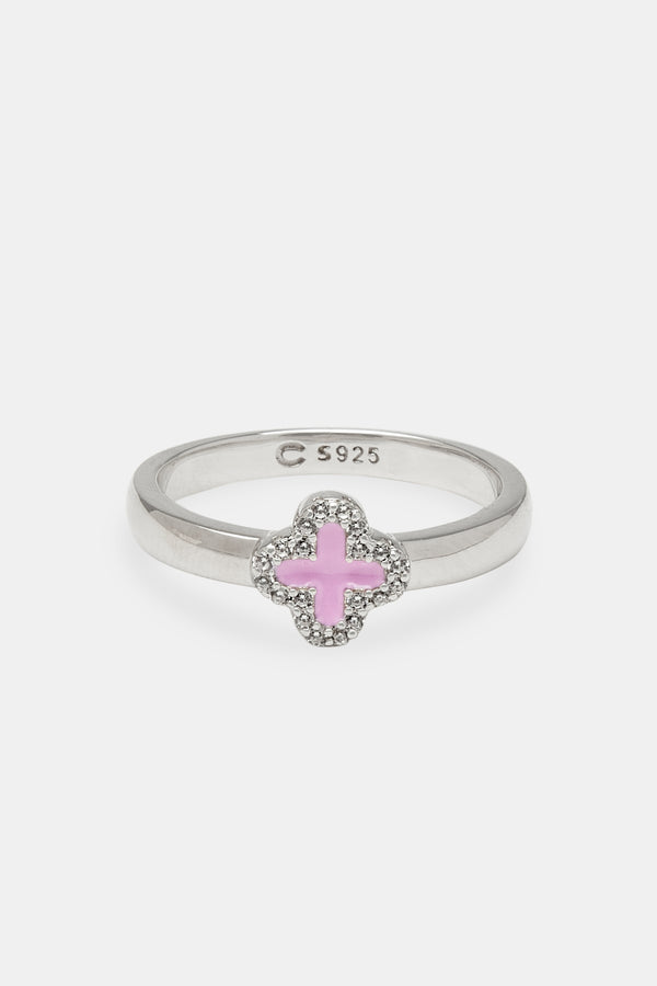 Pink Motif Band Ring - 6mm