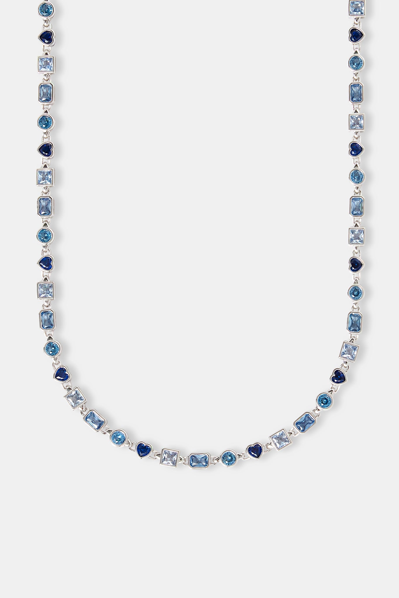 Blue Mixed Gemstone Link Chain - 6mm