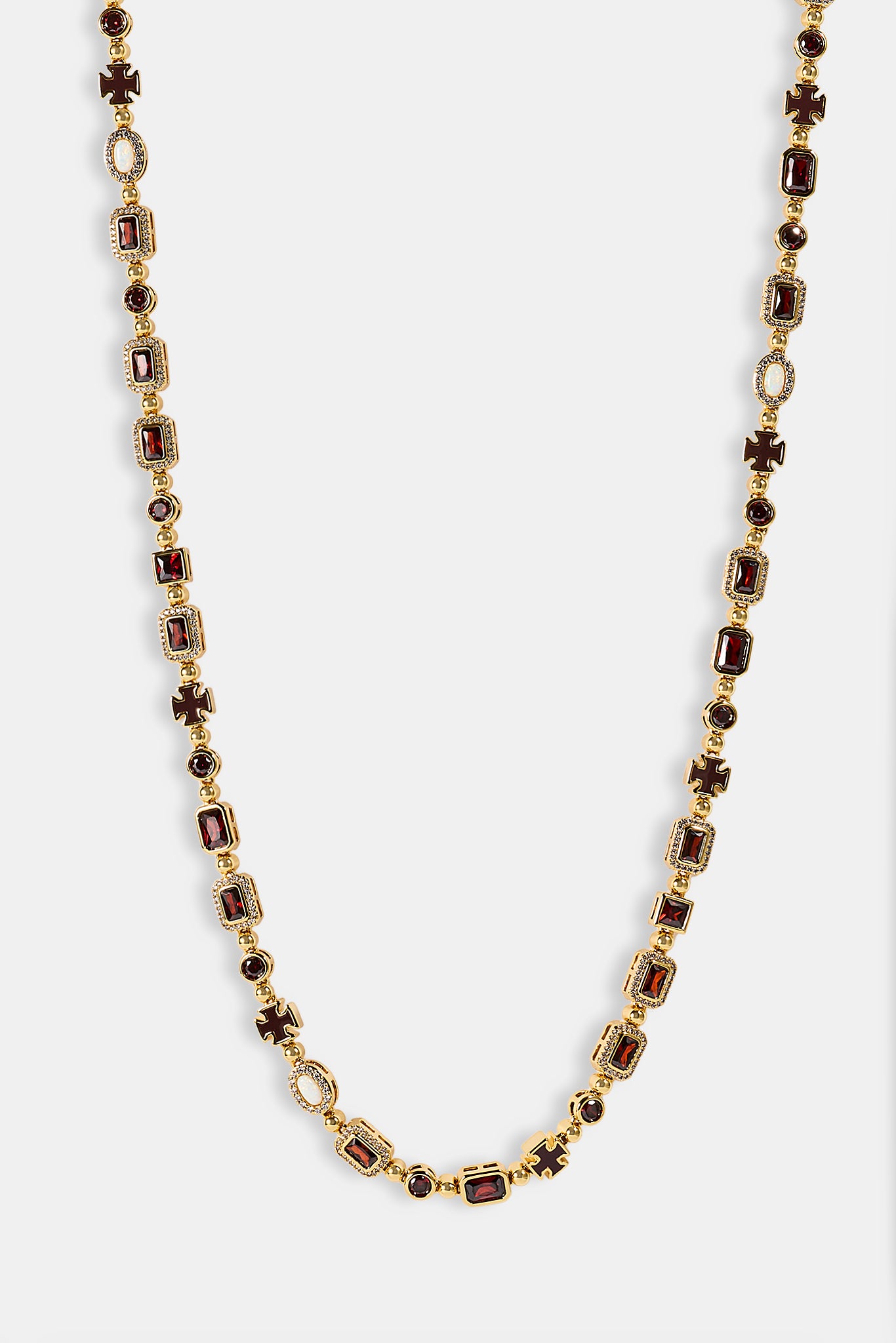 Burgundy Multi Gemstone Chain - 6mm