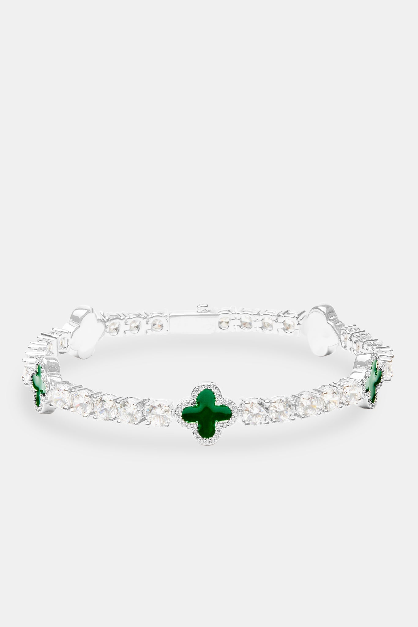 Green Motif Tennis Bracelet - 5mm
