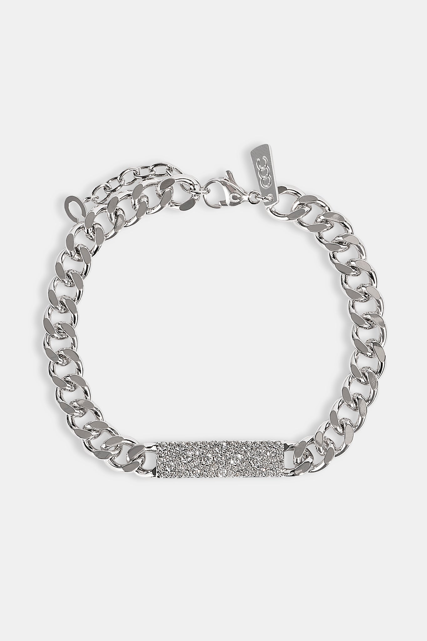 Iced Bar Miami Cuban Bracelet - 8mm - White
