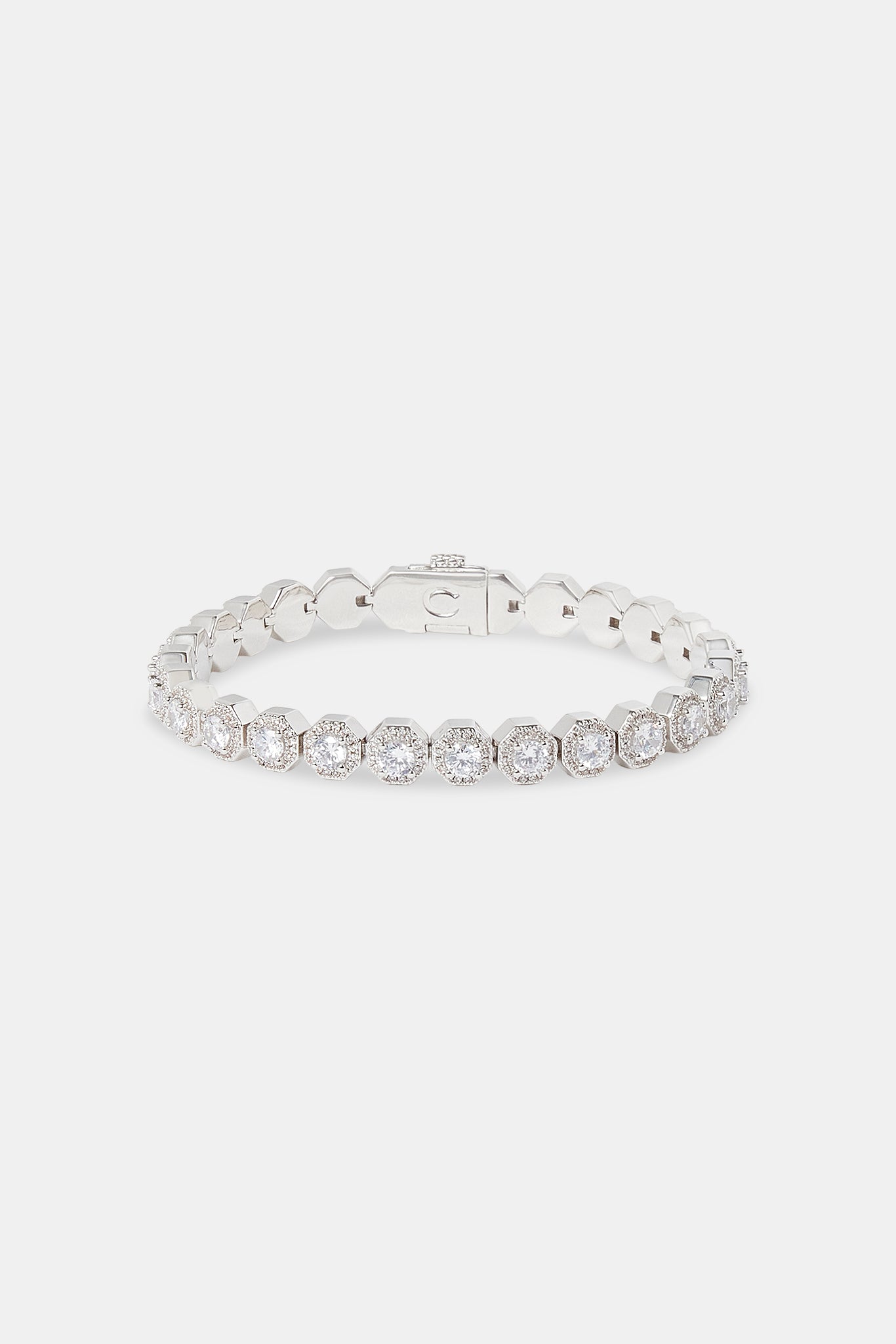 Iced Shape Cluster Tennis Bracelet - 6mm