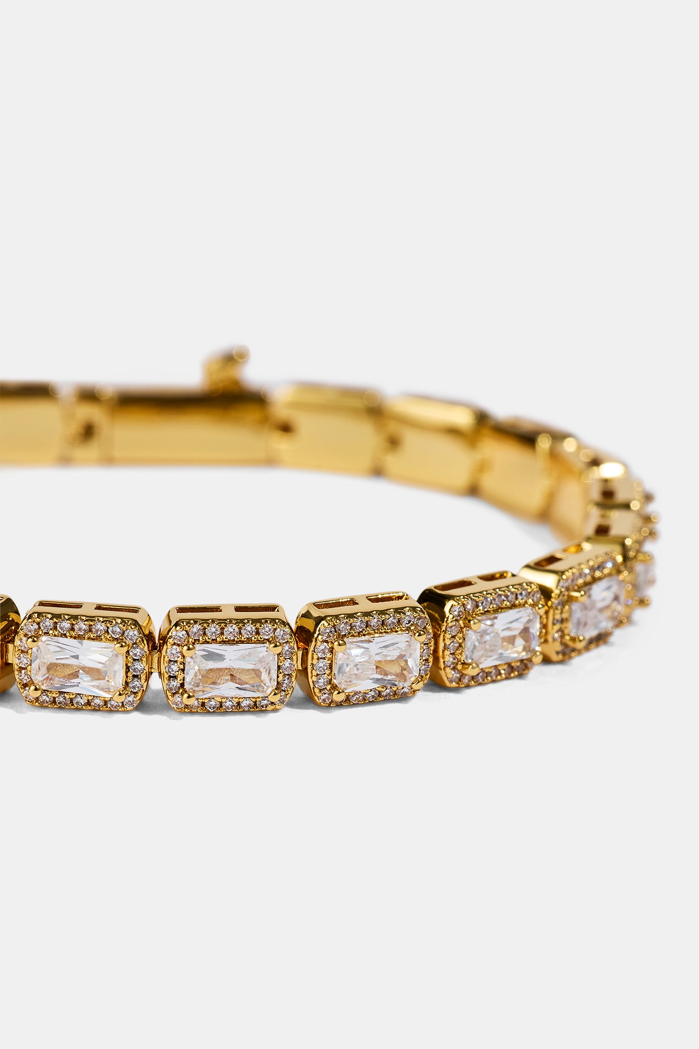 Baguette Cluster Bracelet - 5mm - Gold