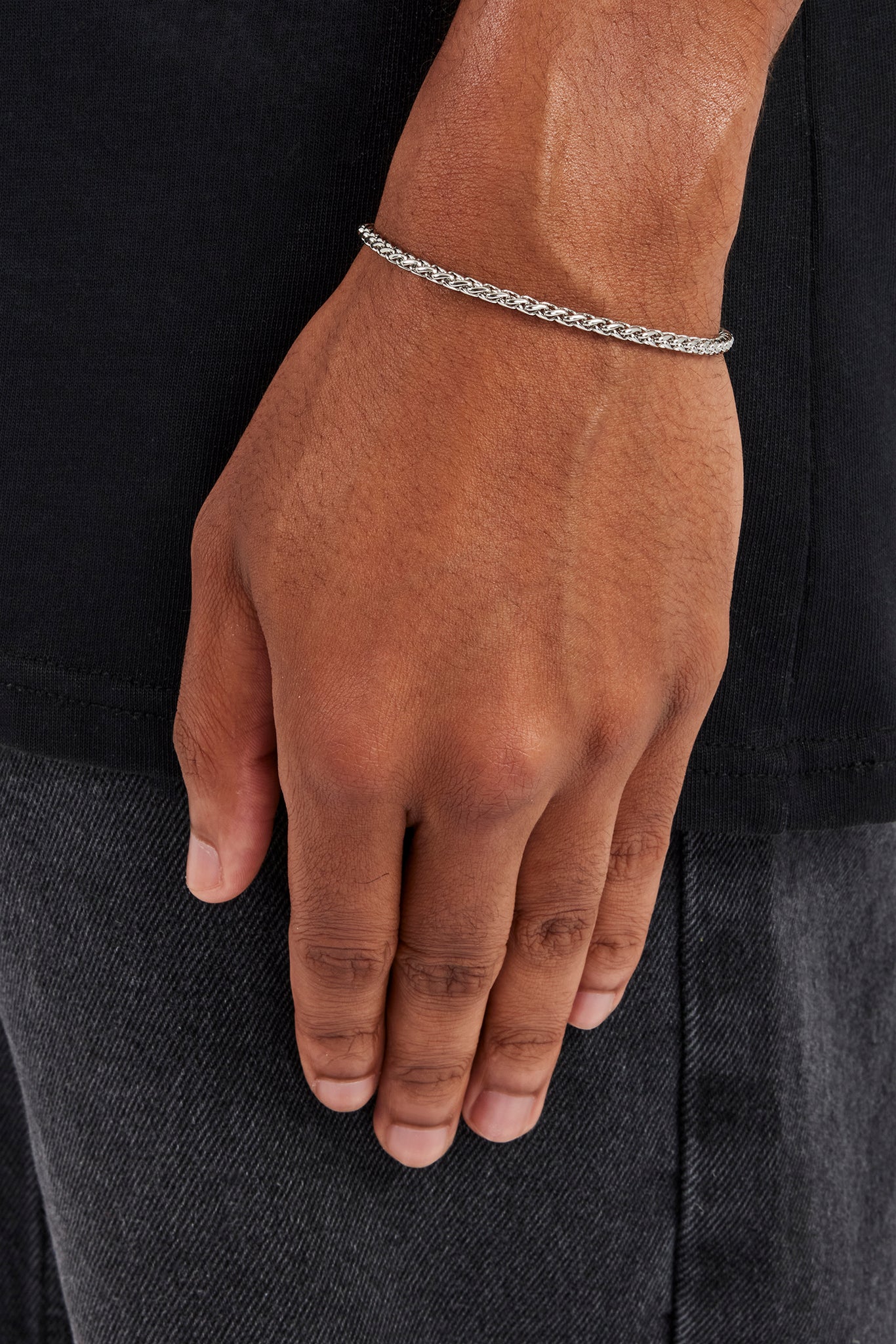 Polished Wheat Link Bracelet - 3mm | Mens Bracelets | Shop