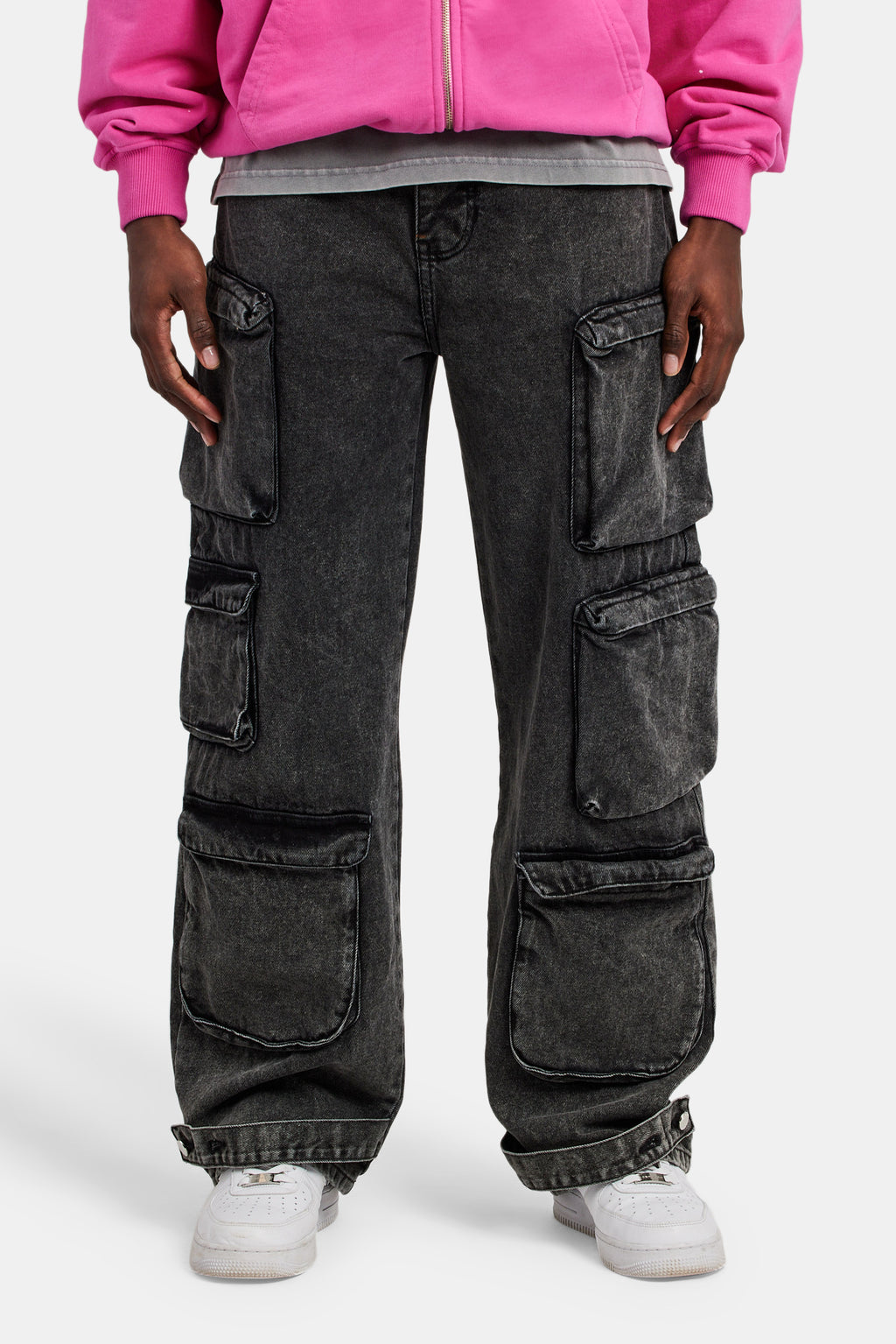 Acid Wash Utility Cargo Jeans Mens Denim Shop Denim Jeans at