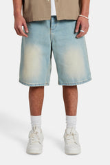 Denim Bermuda Shorts - Bleach Wash