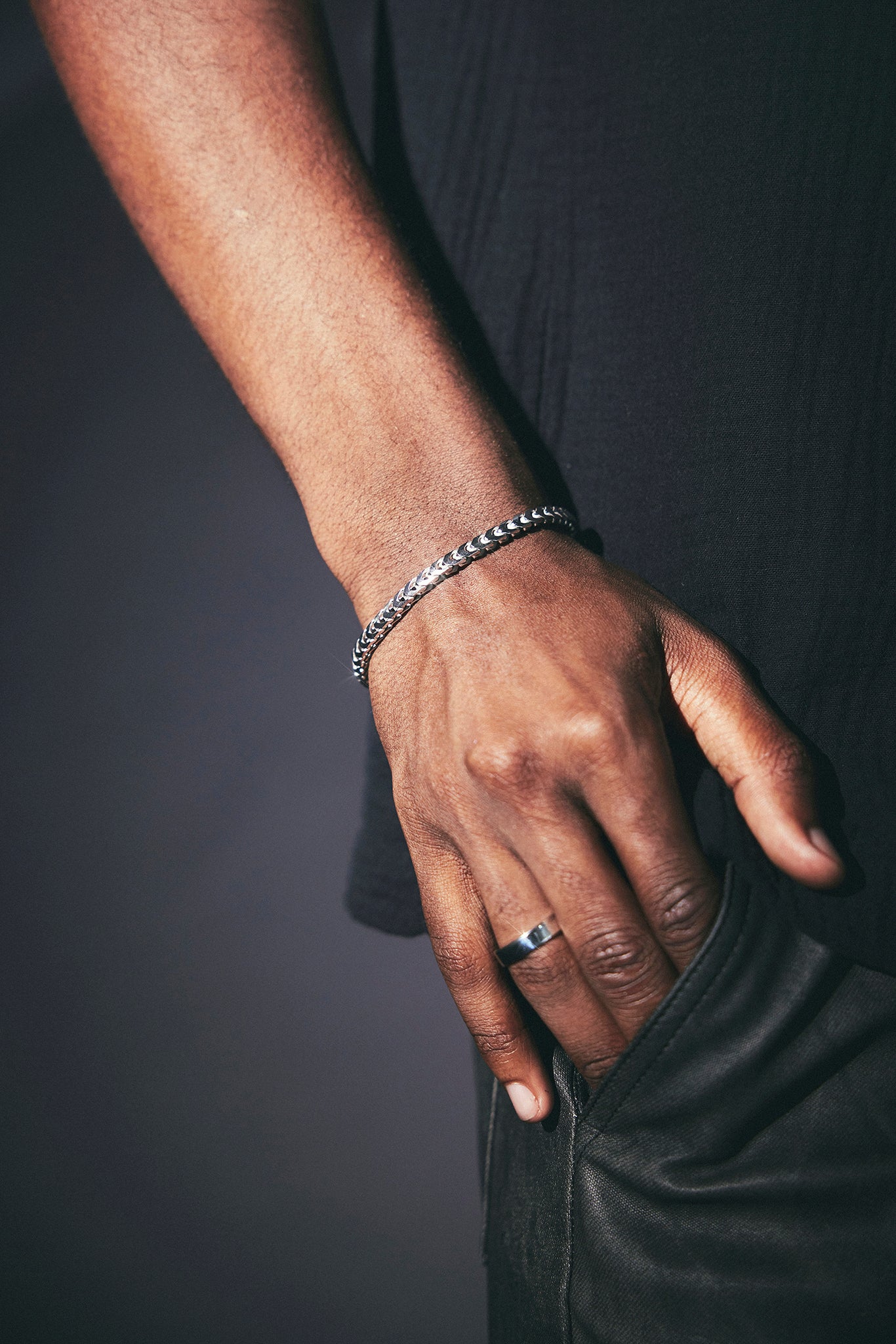 925 Sterling Silber Box Armband - 5mm