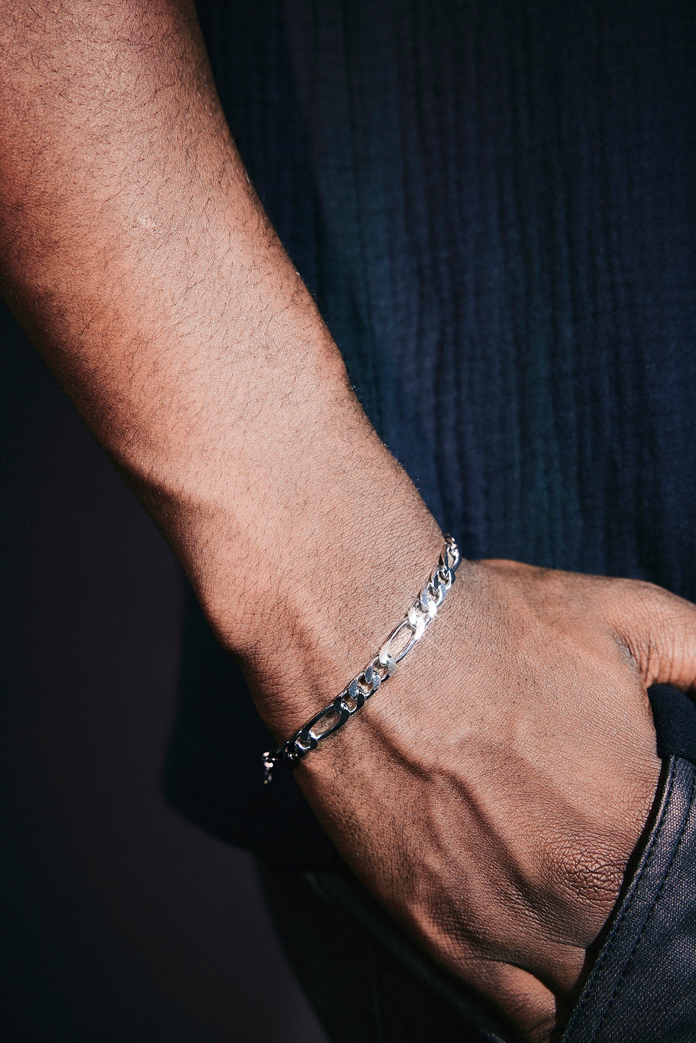 Figaro-Armband aus 925er Sterlingsilber – 5 mm