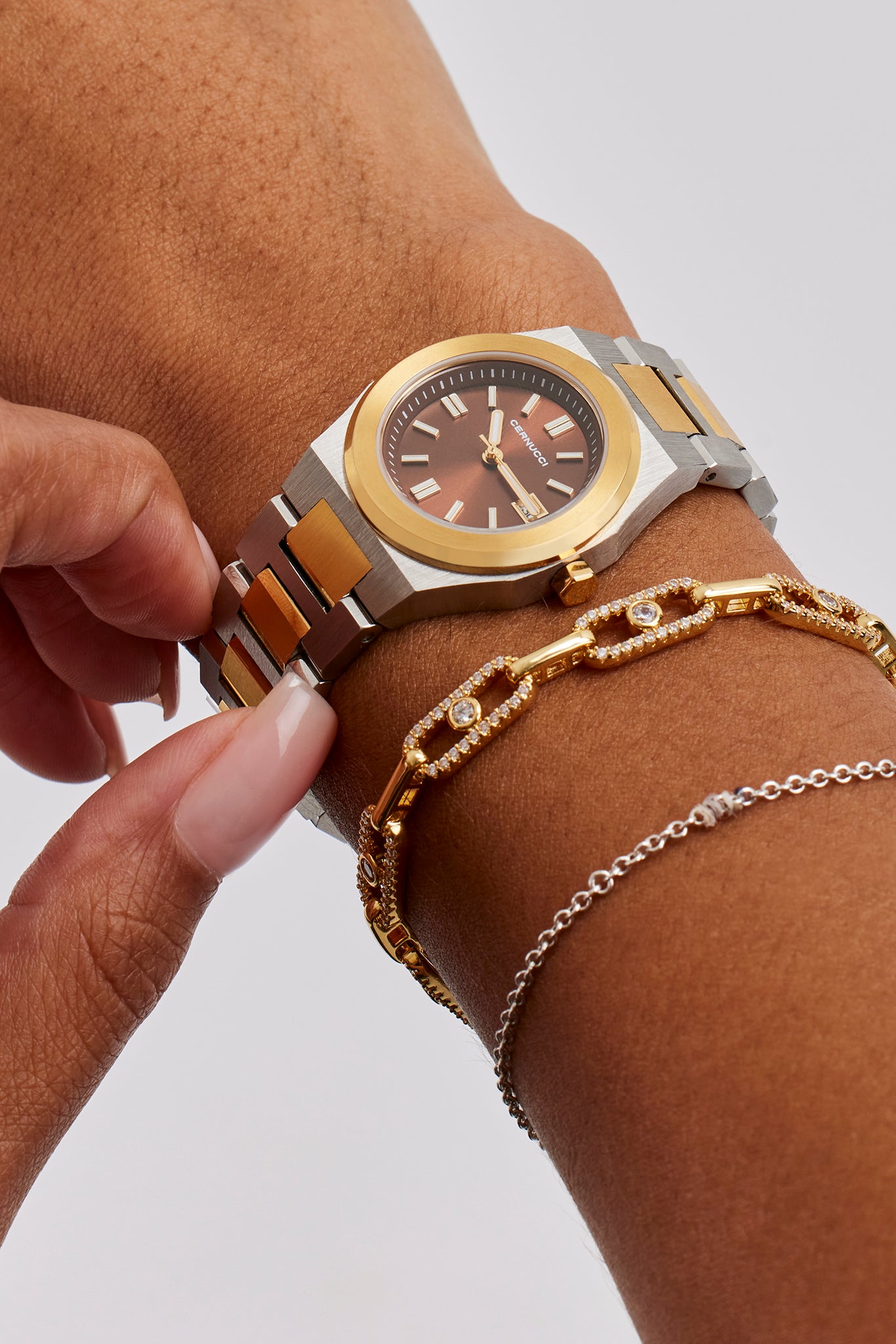 Cernucci Zweifarbige Uhr - Silber