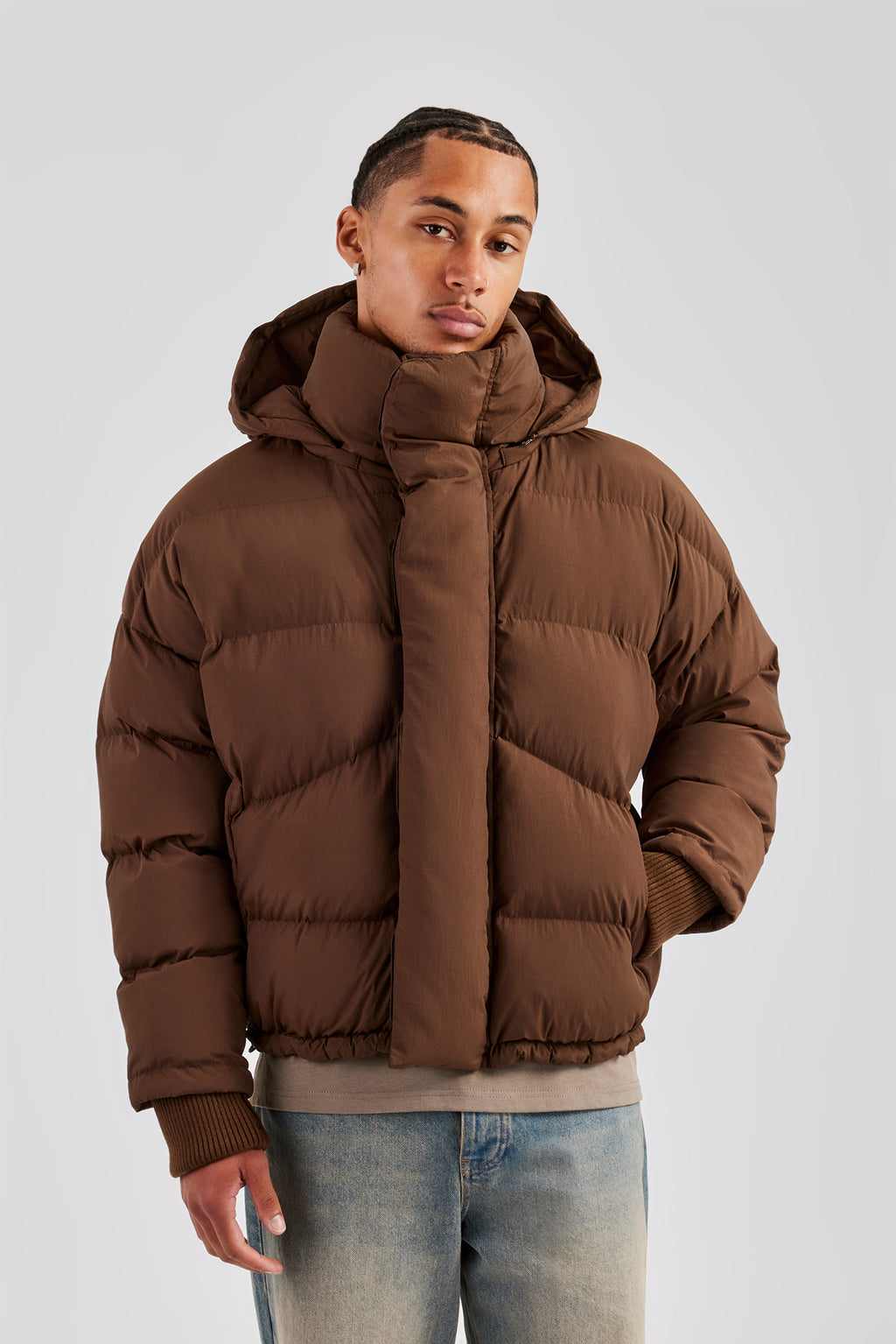 Long Puffer Oversized Brown Puffer Jacket Oversized Hooded Puffer