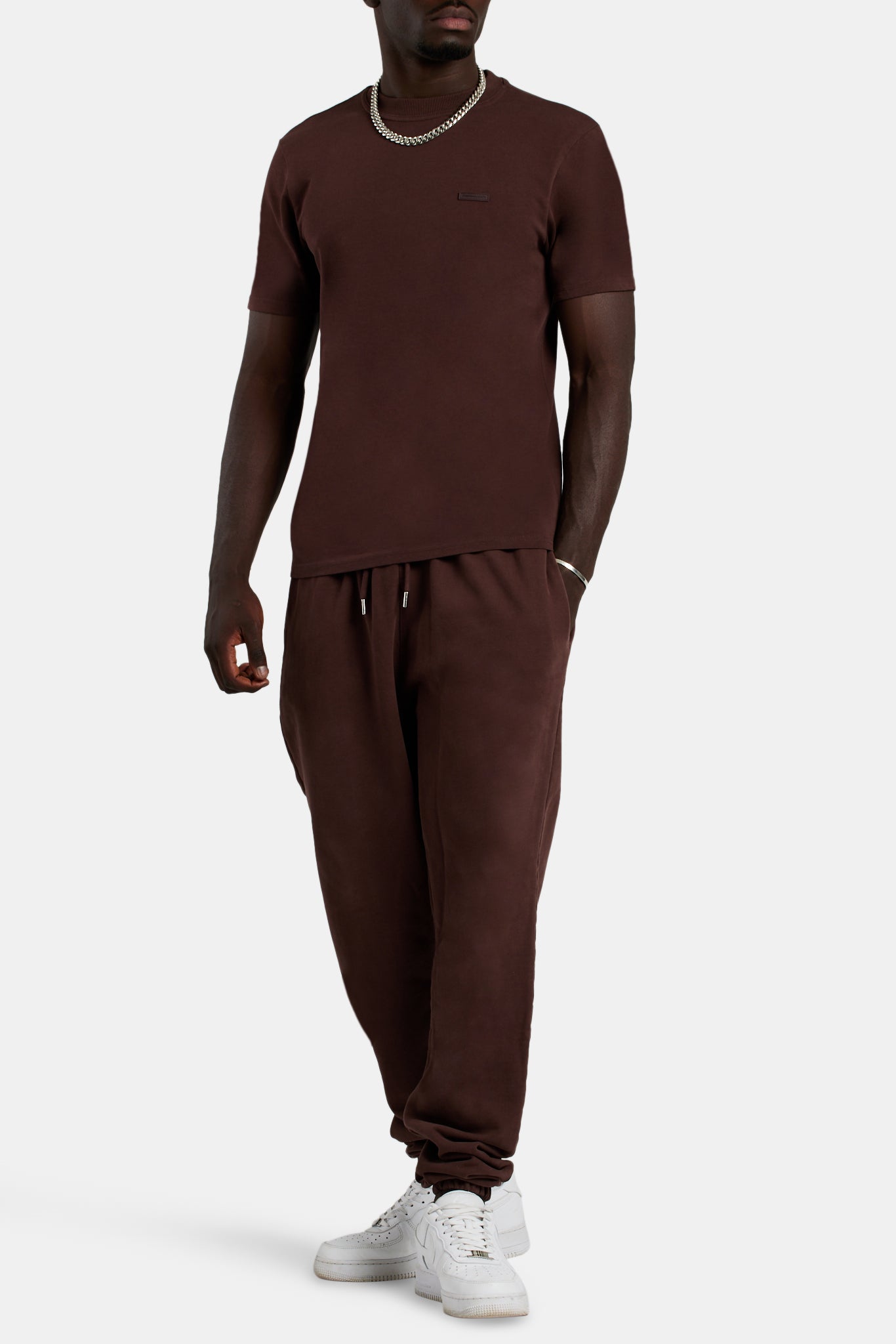 Slim Fit T-Shirt - Kastanie