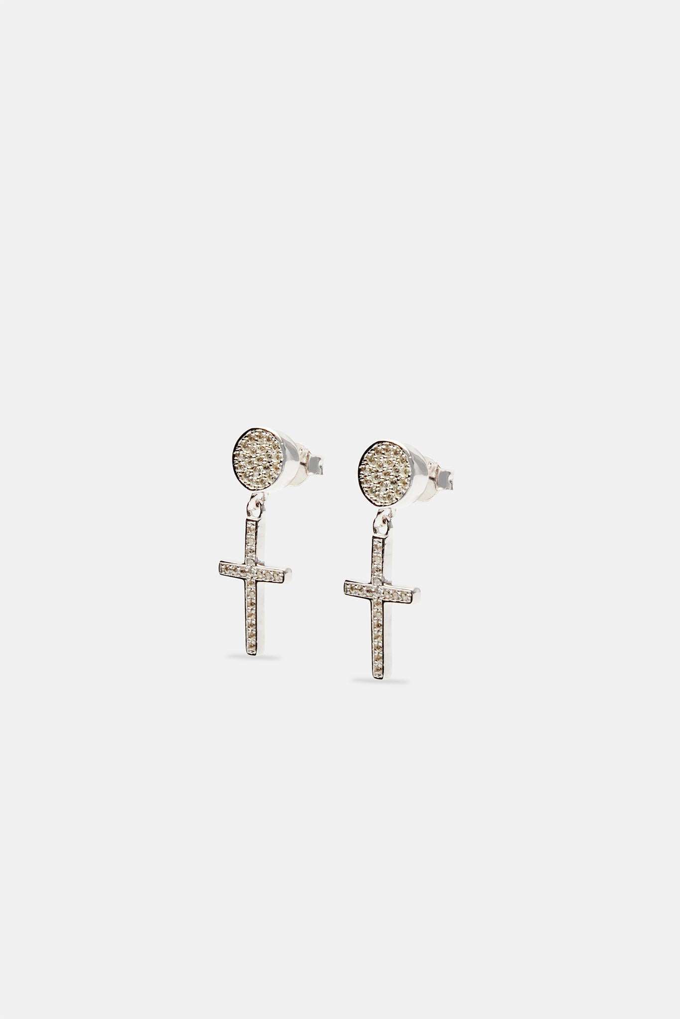 Men's Iced Out Square Push Back Stud Earrings | 17mm XL Bling Cubic Zirconia Gold Plated