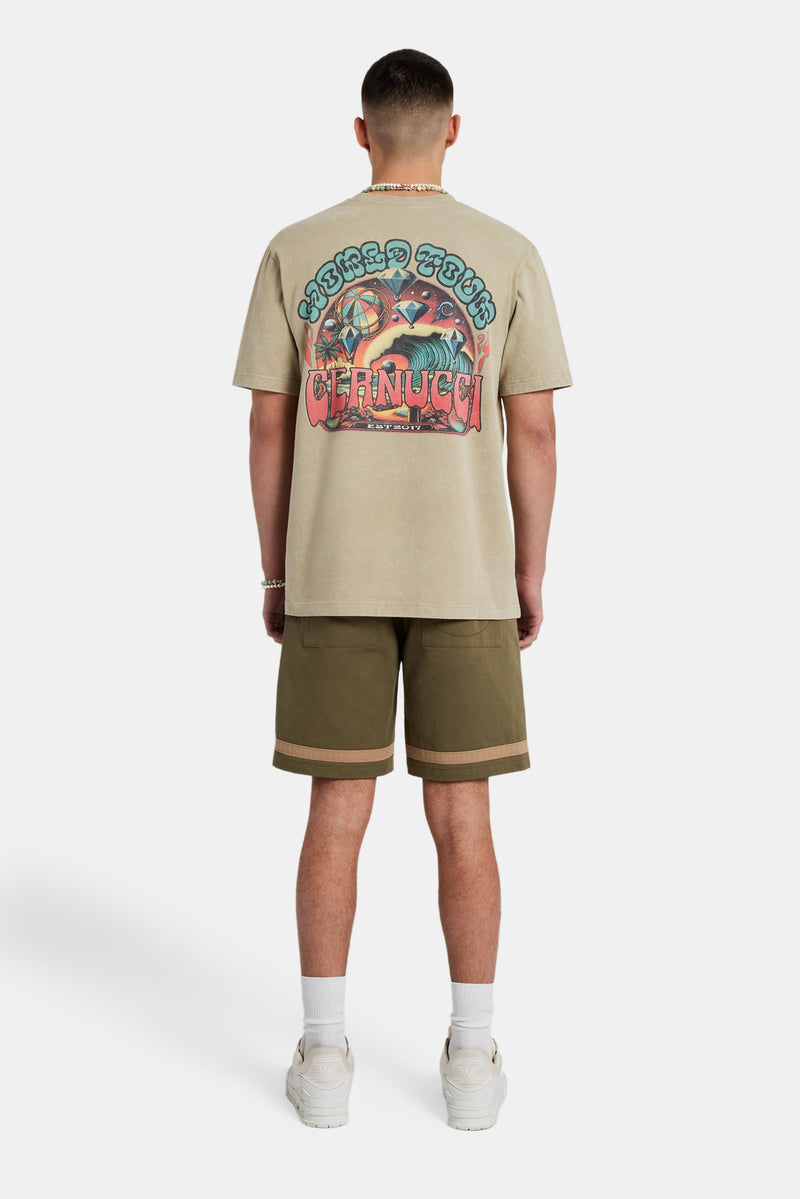 Heavyweight World Tour Graphic T-Shirt - Sage