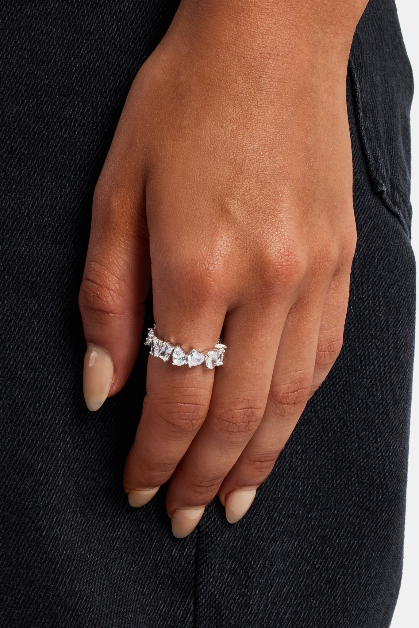 Iced Mixed Shape Tennis Ring - 6mm | Womens Rings | Shop Tennis