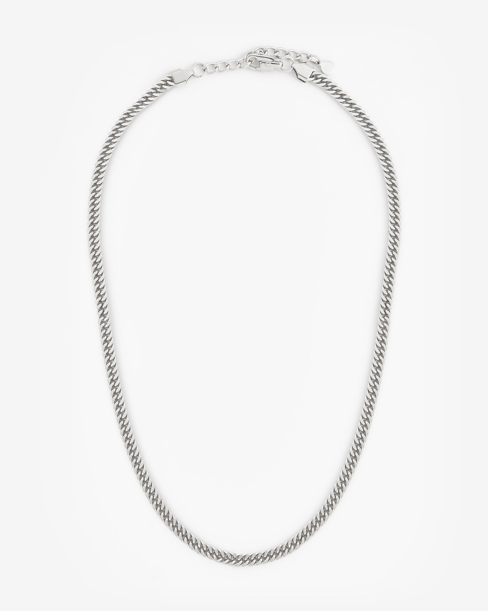 5mm Square Chain - White Gold