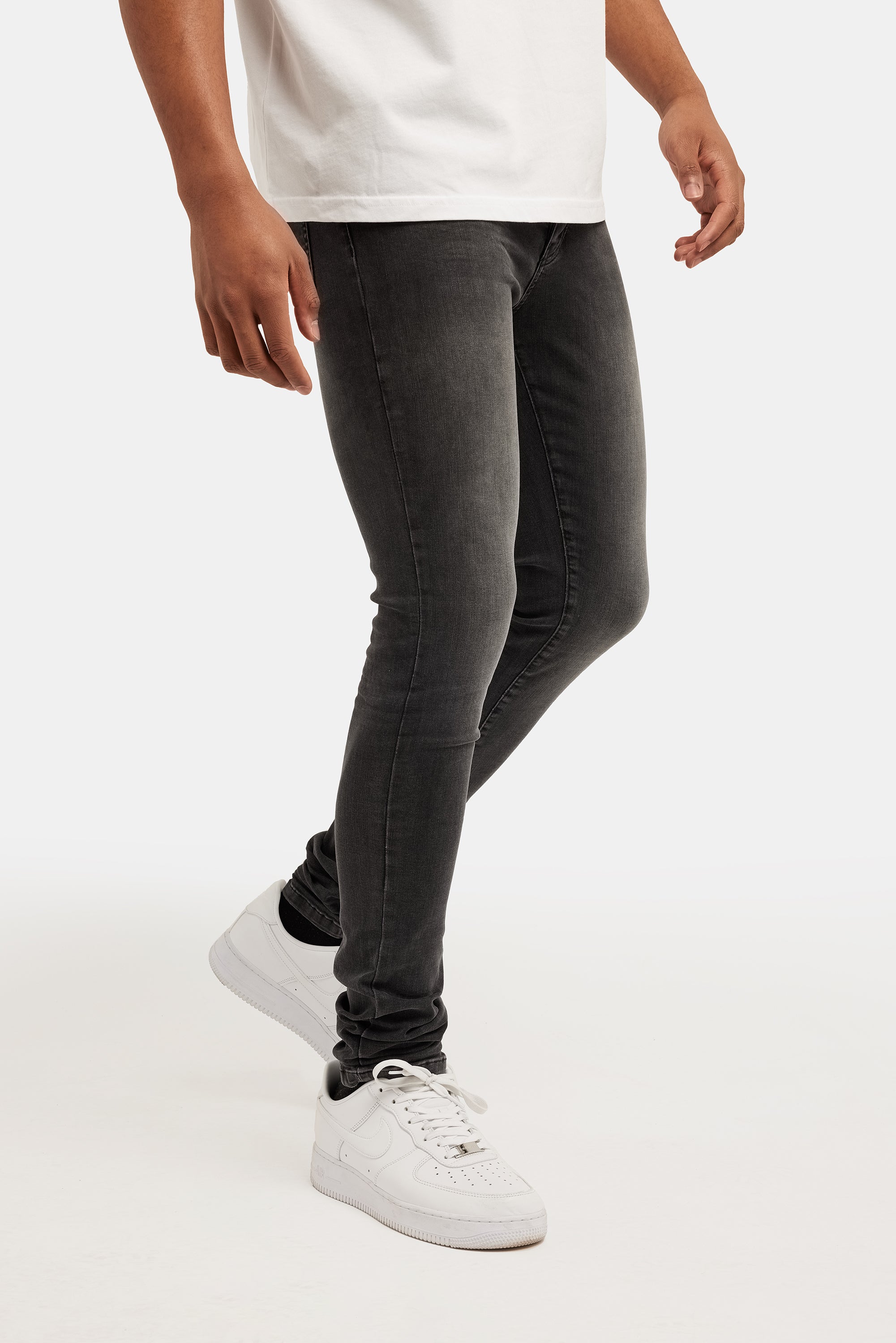 Skinny Fit Jeans – Verwaschenes Schwarz