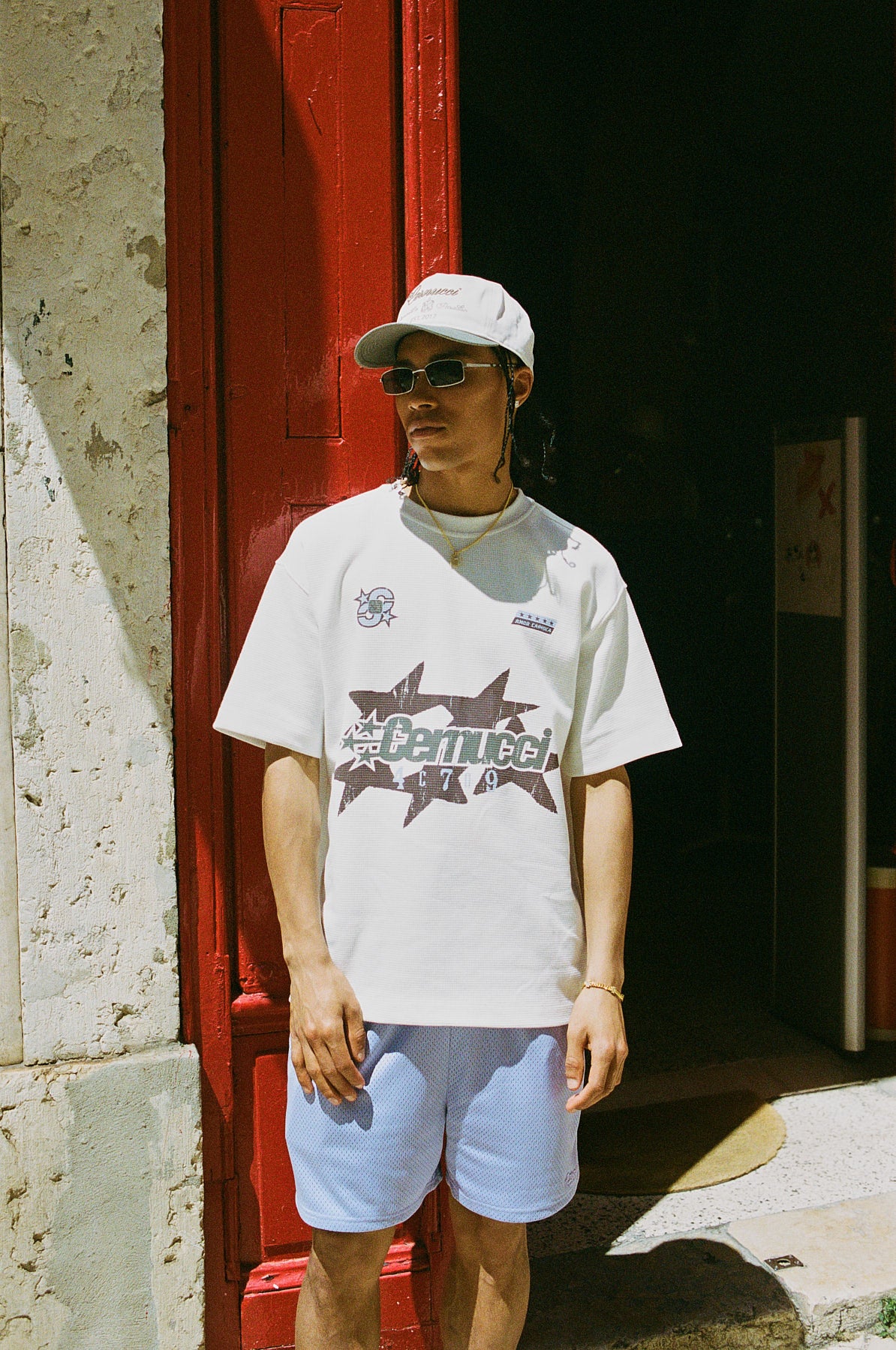 Waffle Star Cernucci Print T-Shirt - Off White