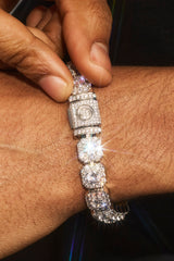 10mm Clustered Tennis Bracelet