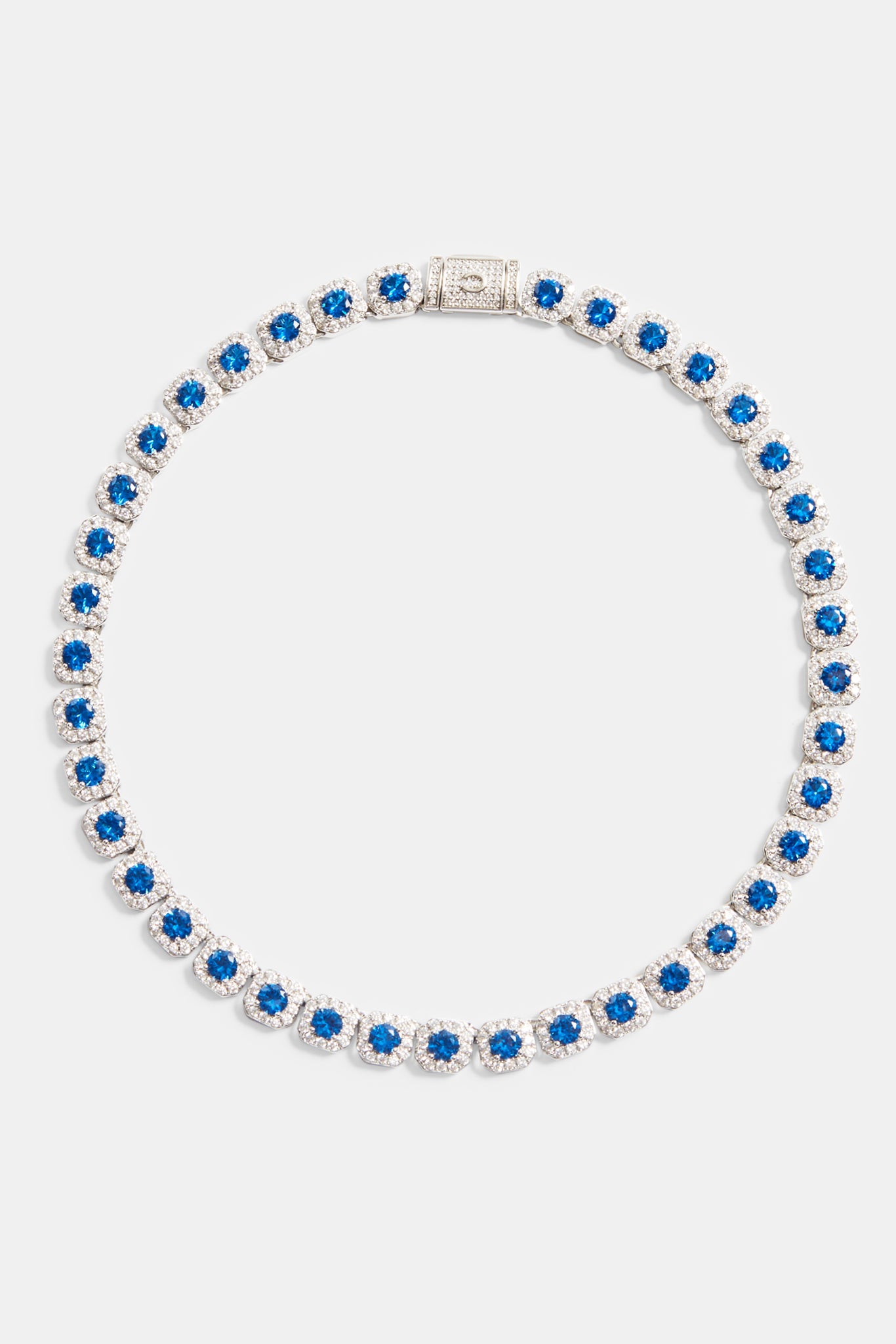 10 mm eisblaue CZ-Clusterkette