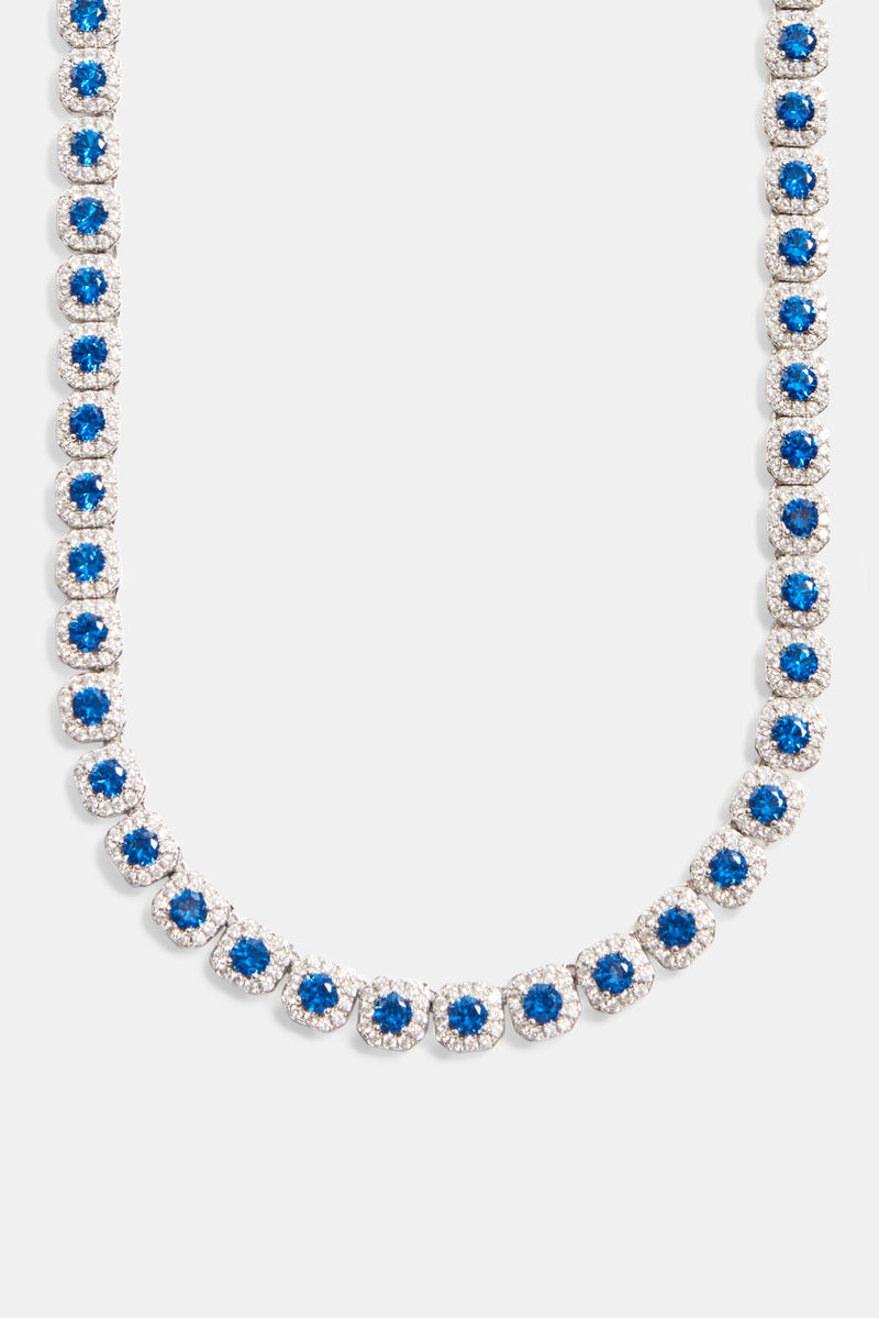 Cluster Chain 10mm Iced Blue CZ Cluster Chain - White Gold | Mens Chains | Shop ...