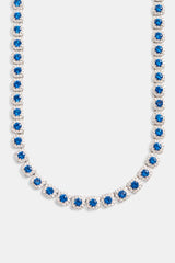 10 mm eisblaue CZ-Clusterkette