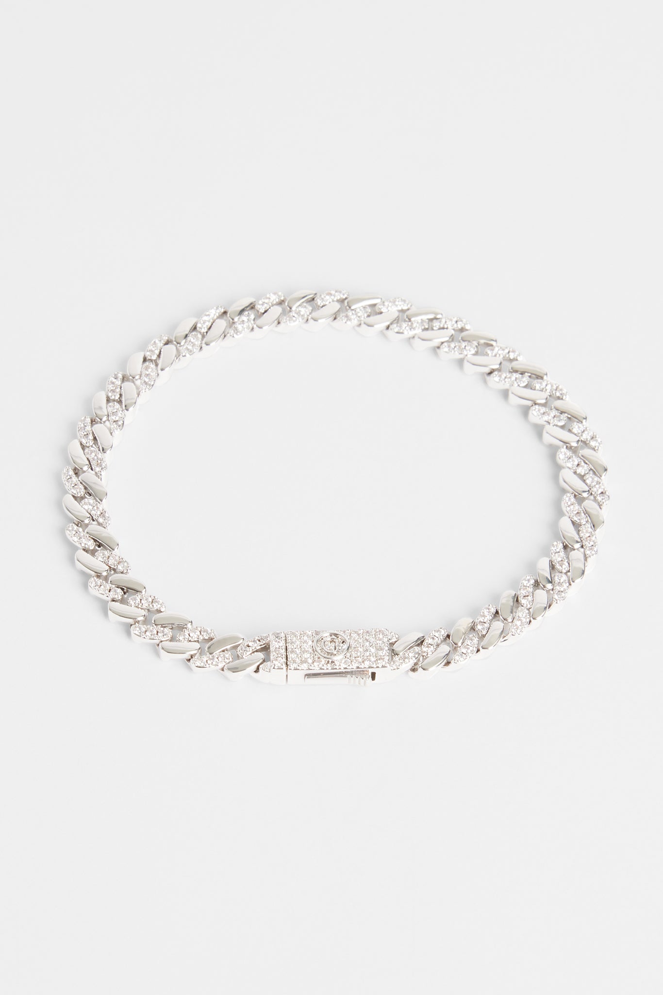 7mm Polished And Iced Prong Bracelet