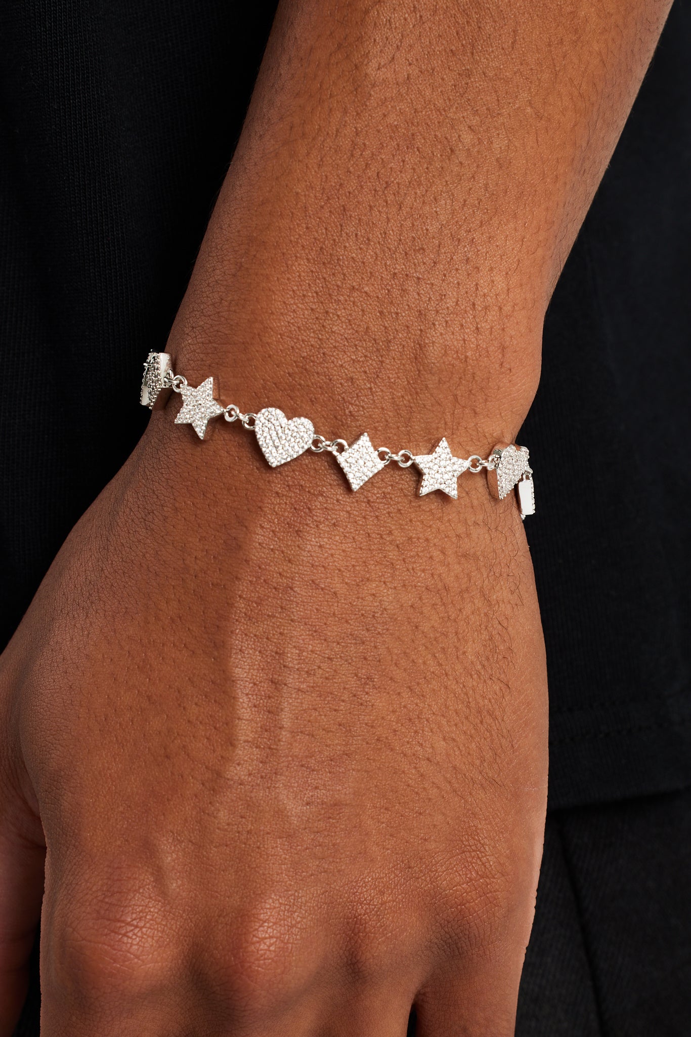 10 mm Tennisarmband mit Iced CZ-Motiv