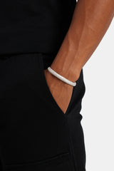 8 mm Armreif mit Iced CZ Pavé