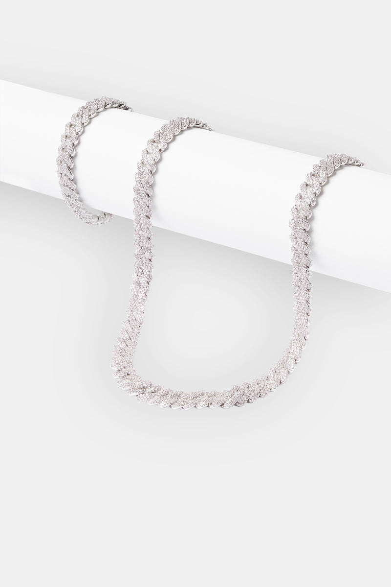 Cuban Chain Bracelet - 10Mm - Chrome Noir