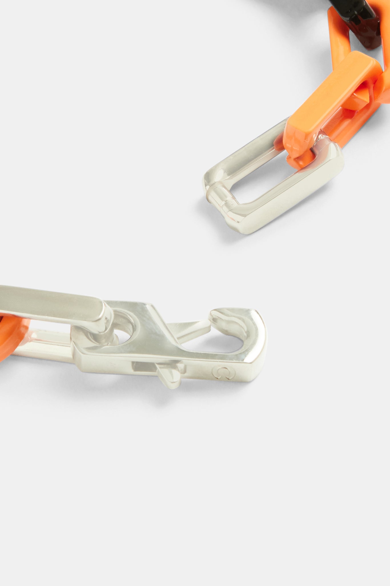 10 mm Gliederarmband in Schwarz und Orange