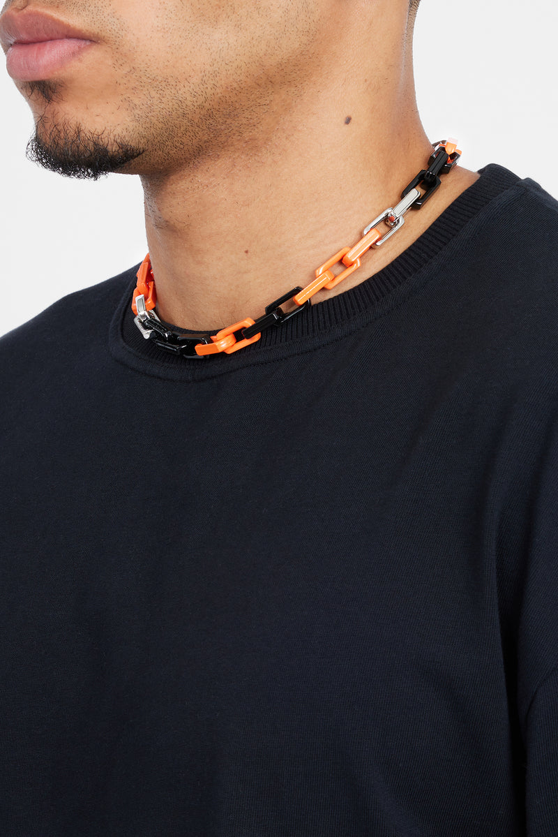 10mm Black & Orange Link Chain