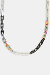 10mm Oil Slick Mix Link Chain