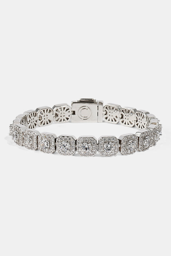10mm Clustered Tennis Bracelet