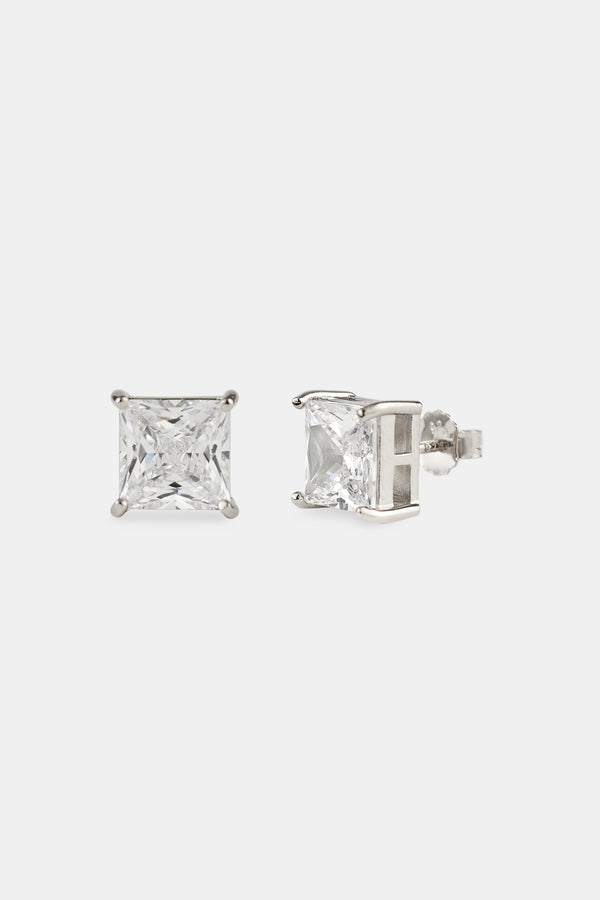 10mm Square Cut Stud Earrings