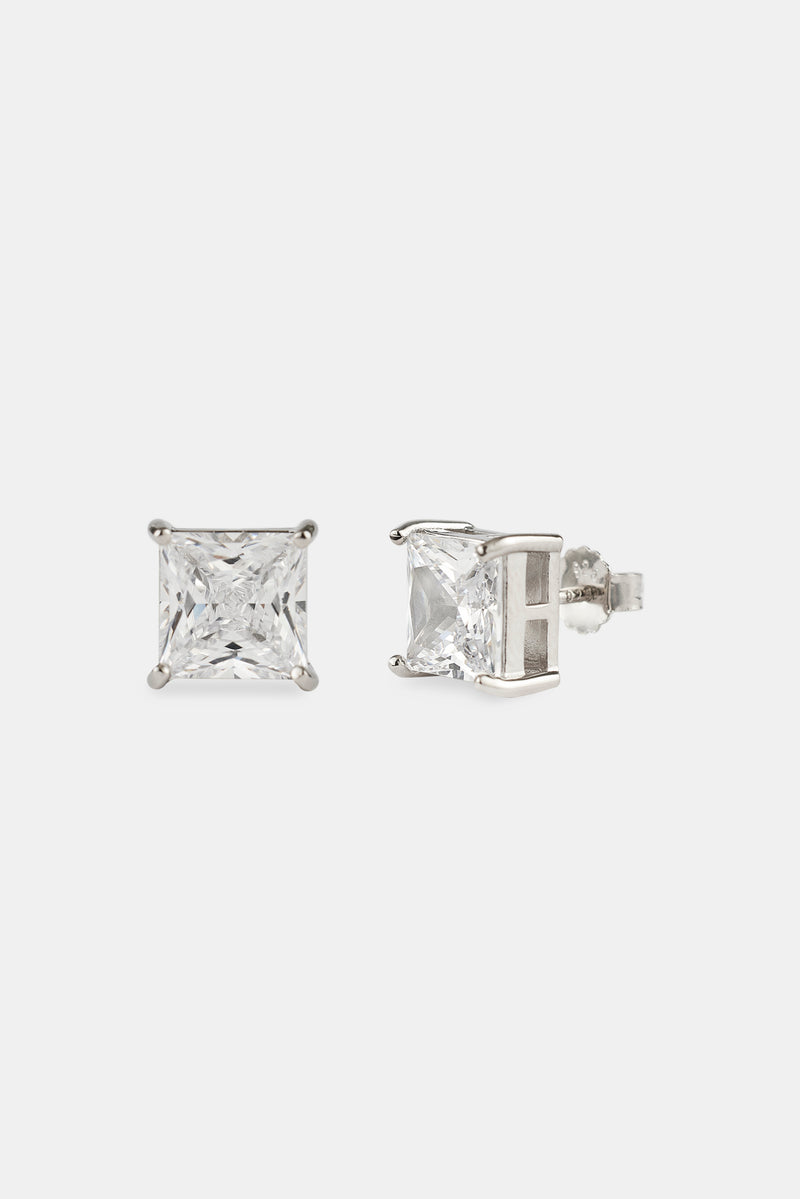 10mm Square Cut Stud Earrings