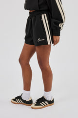 Shorts mit Taping - Schwarz