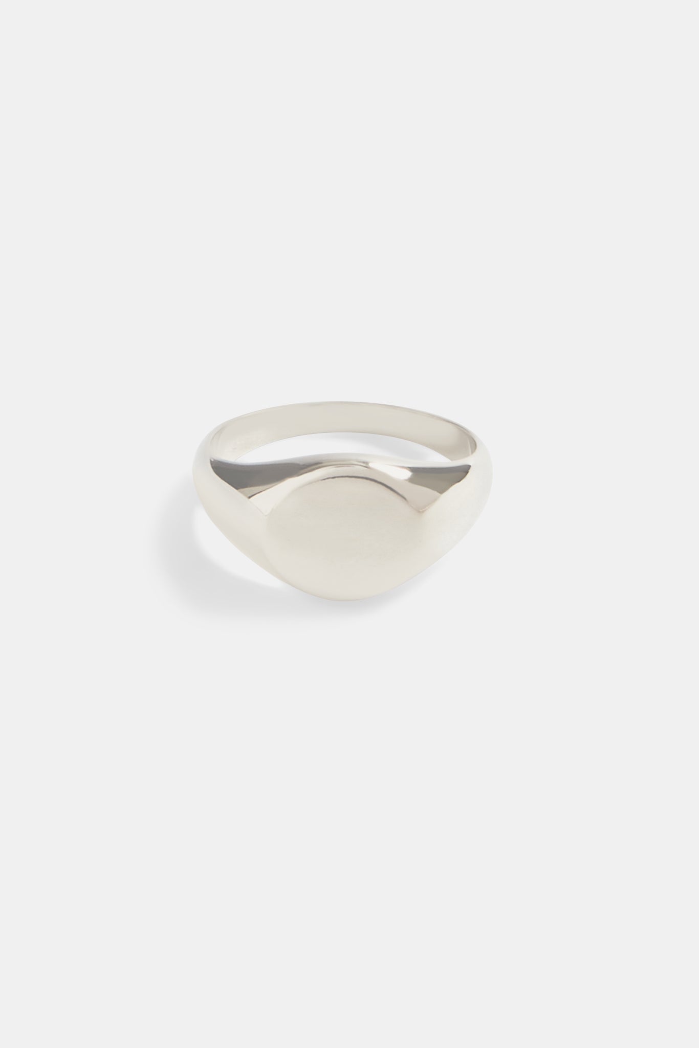 11mm Polished Round Signet Ring - White Gold | Mens Rings | Shop Signet ...