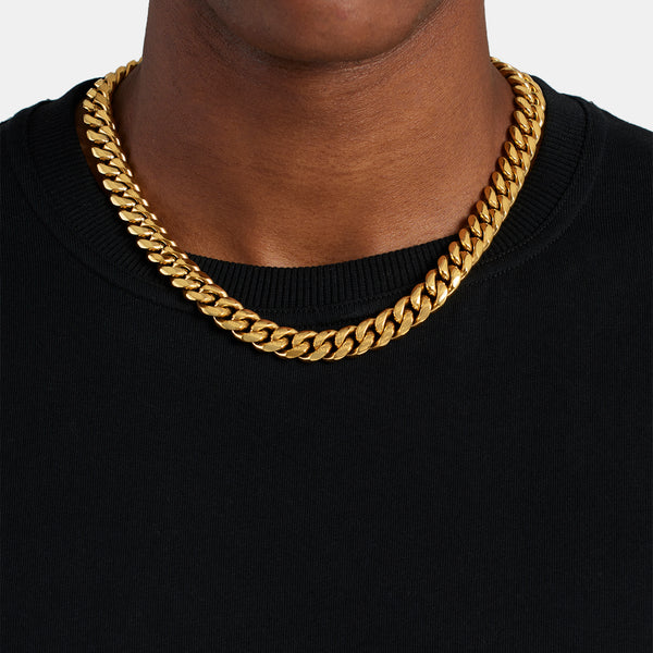 12mm Miami Cuban Link Chain Gold – Cernucci