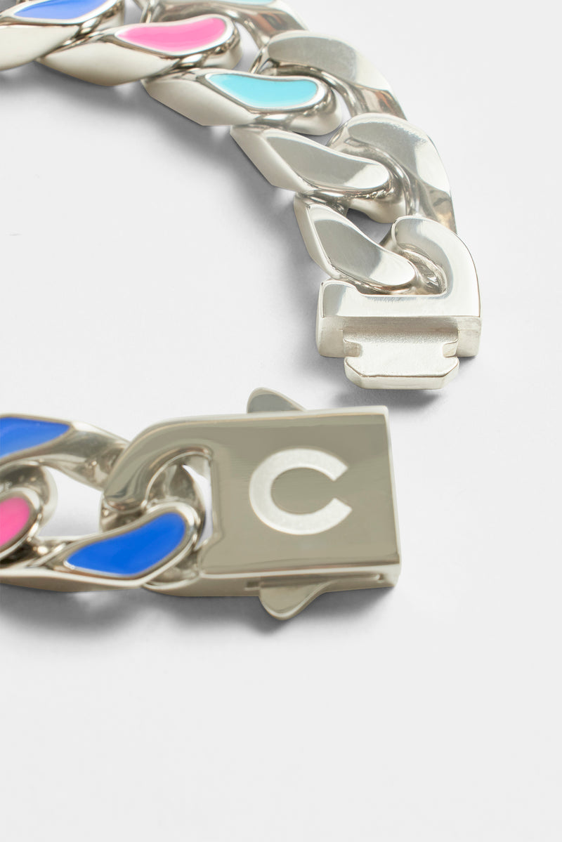 Louis Vuitton Cuban Chain Bracelet Blue in Metal/Enamel with Silver-tone -  US