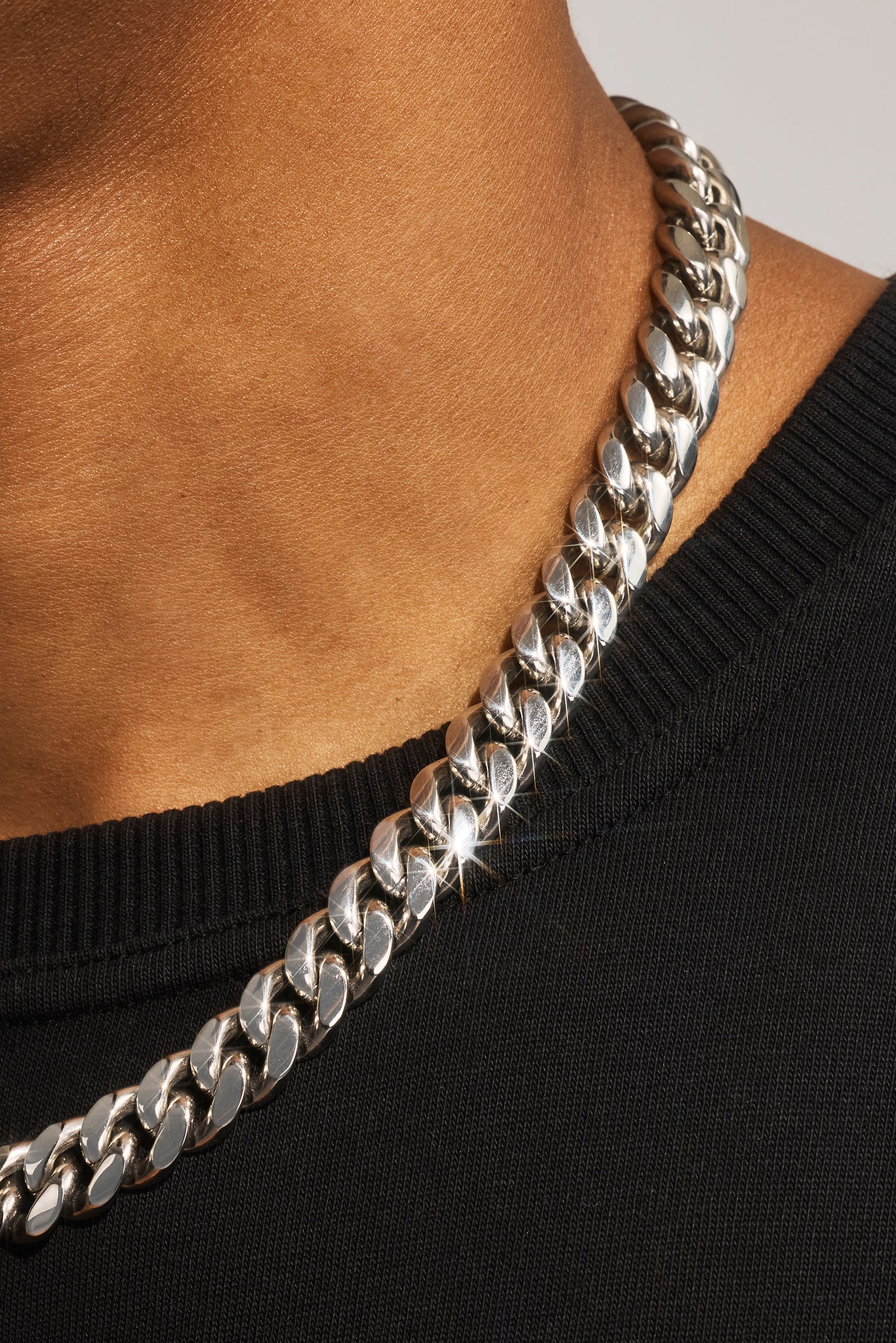 Miami Cuban Link Bracelet & Chain - 12mm - White