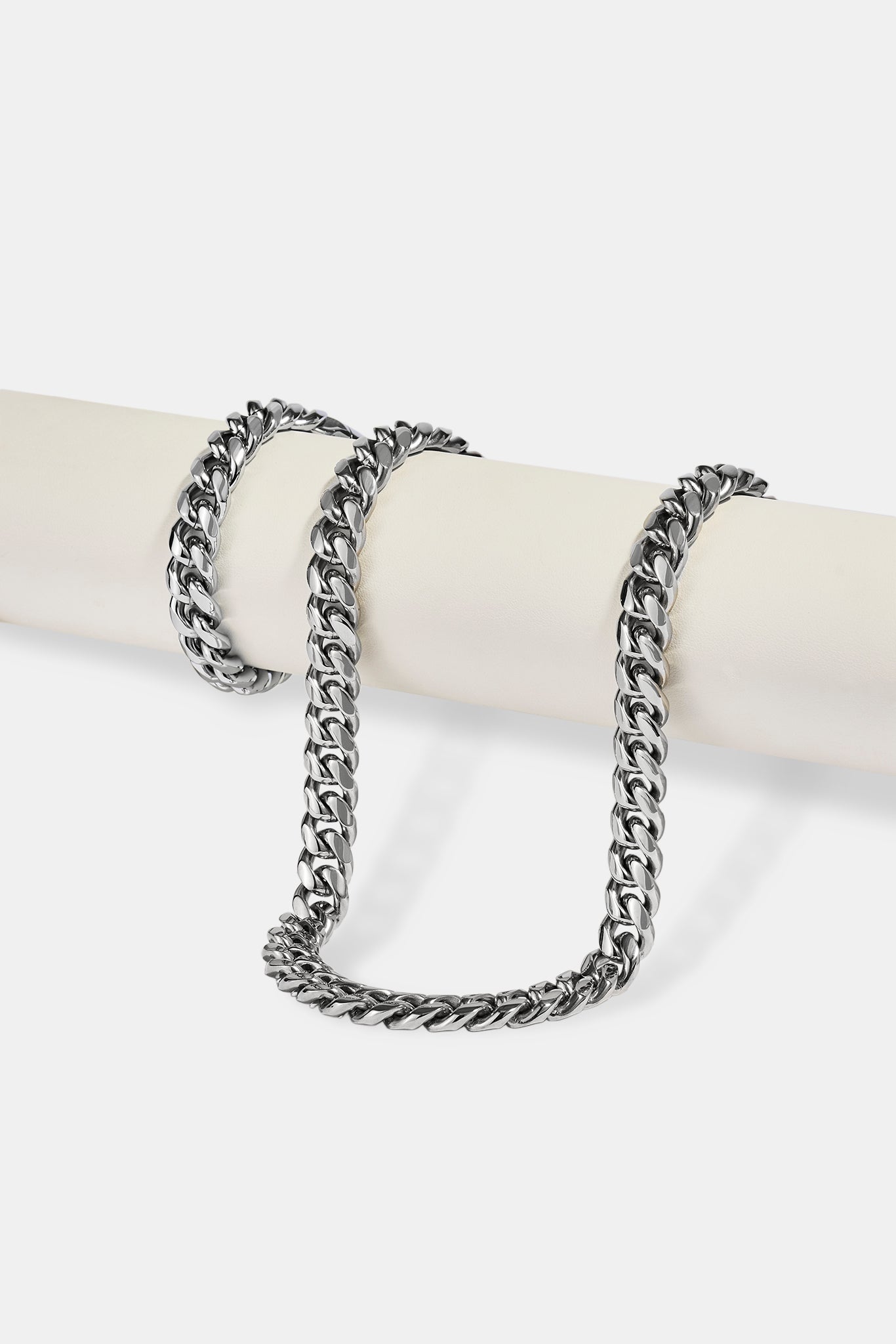 Miami Cuban Link Bracelet & Chain - 12mm - White