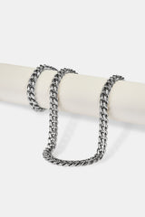 Miami Cuban Link Bracelet & Chain - 12mm - White