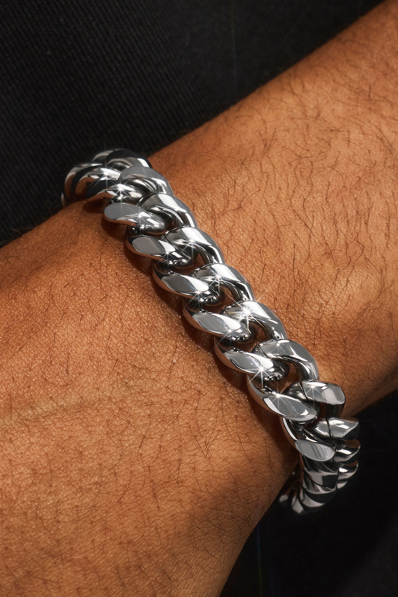 Miami Cuban Link Bracelet & Chain - 12mm - White