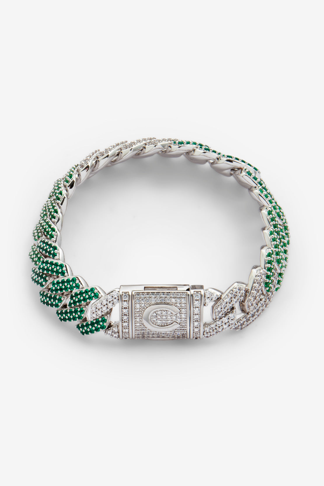 14 mm kubanisches Armband mit Farbverlauf in Eisgrün