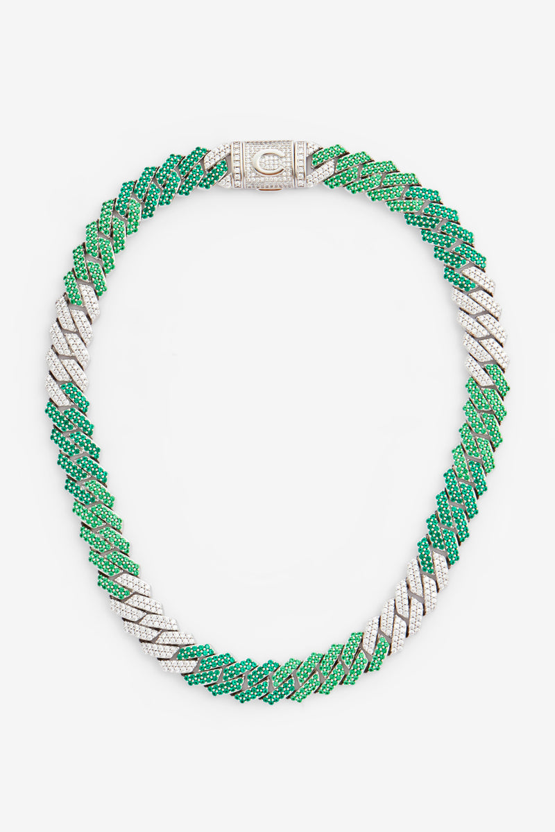 14mm Iced Green Gradient Cuban Chain – Cernucci