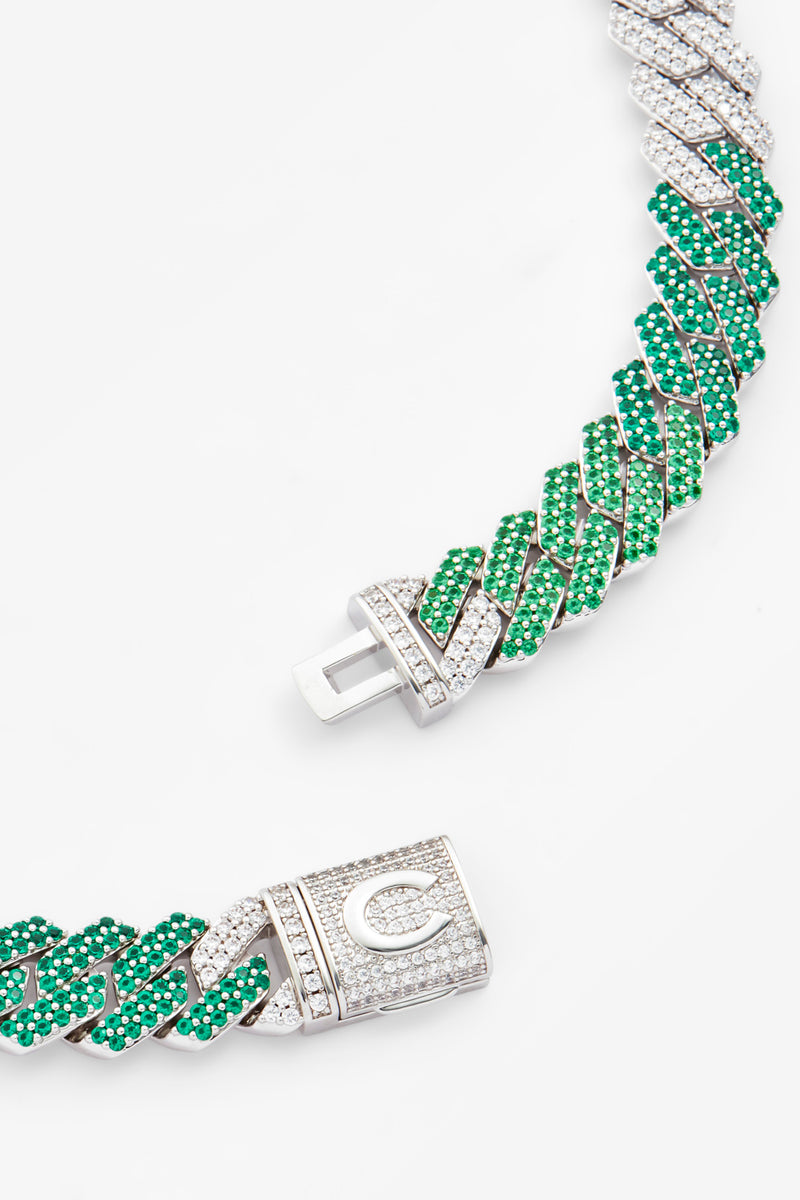 14mm Iced Green Gradient Cuban Chain – Cernucci