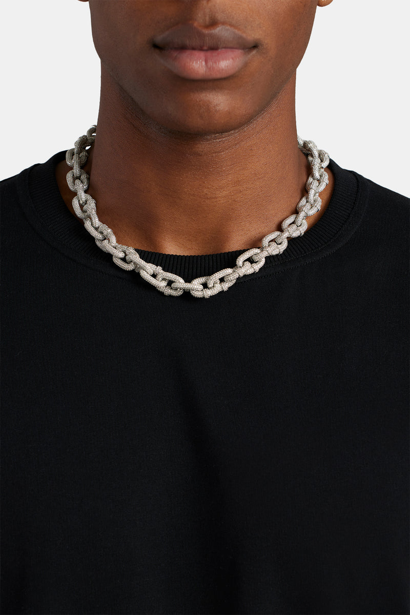 14mm Iced Chunky Link Pave Chain