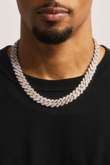 Prong Cuban Chain - 14mm - White