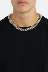 14 mm polierte kubanische Kette mit Eisverschluss